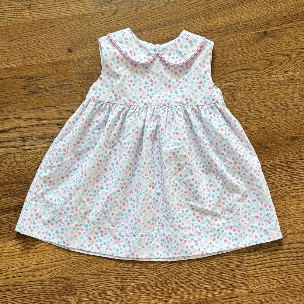 Zuccini Kids Beautiful Floral Scalloped Collar Floral Dress